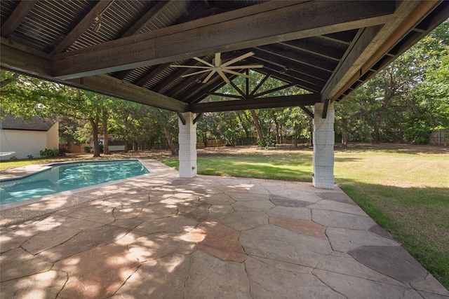 view of patio / terrace with a gazebo