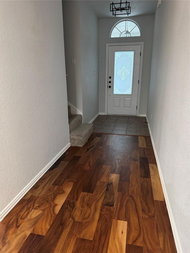 foyer featuring hardwood / wood-style floors