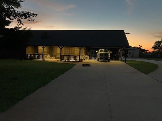 view of front of property with a porch