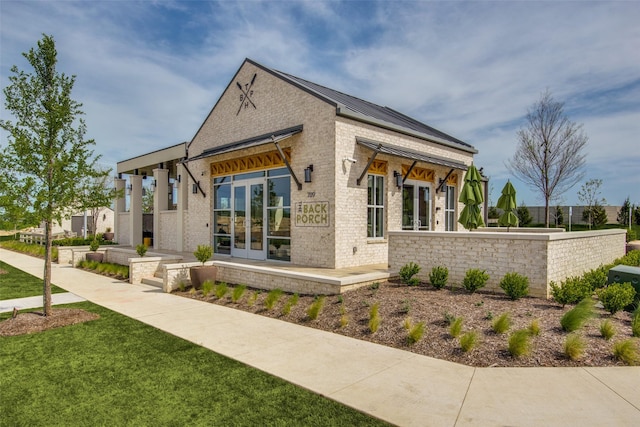 exterior space with french doors