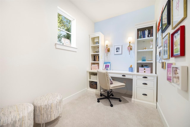 view of carpeted office