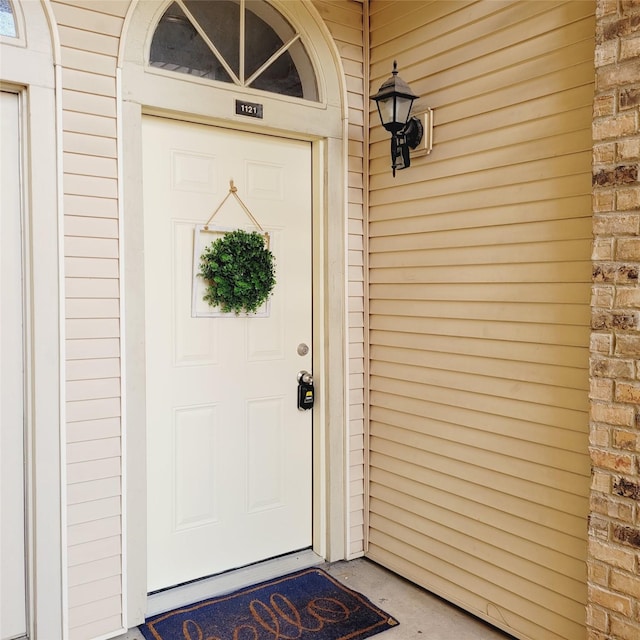 view of doorway to property