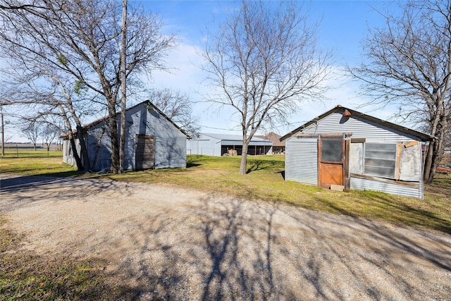 exterior space with an outdoor structure