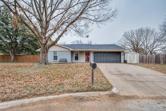 ranch-style house with a garage