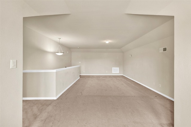 508 Sky View Ct, Burleson, TX 76028 - unfurnished room with carpet flooring, lofted ceiling, and baseboards