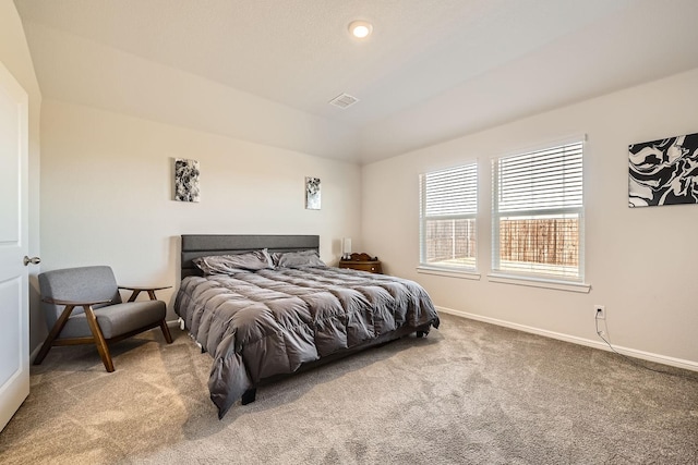 bedroom with carpet