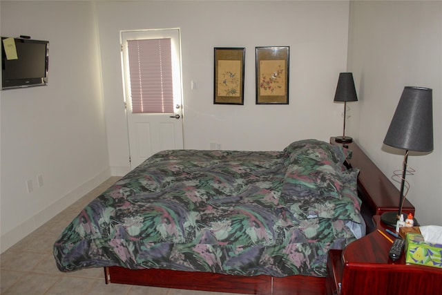 view of tiled bedroom