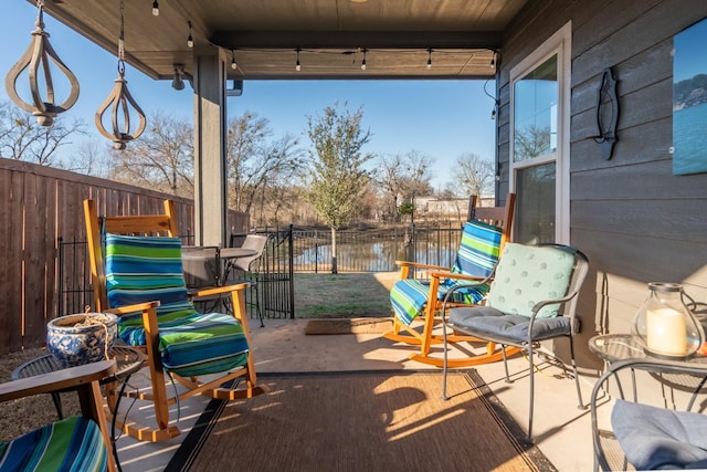 view of patio / terrace featuring a fenced backyard