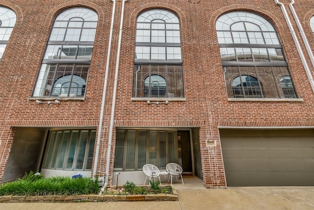 view of property featuring a garage