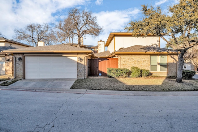 view of property with a garage