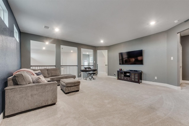 view of carpeted living room