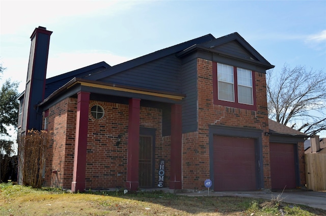 view of front of house featuring a garage