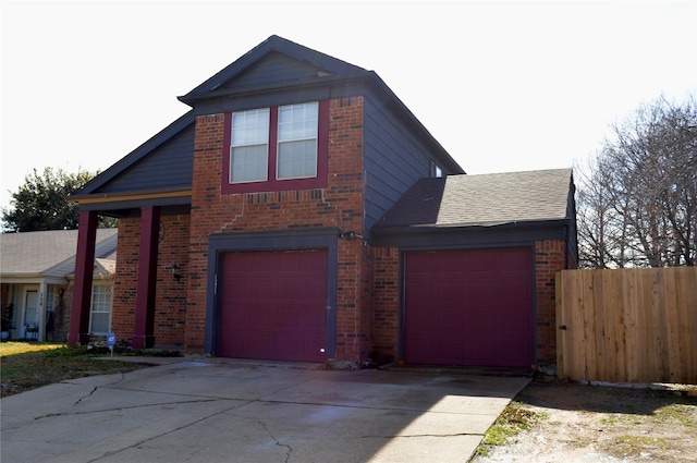 view of front of home featuring a garage