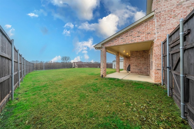 view of yard featuring a patio