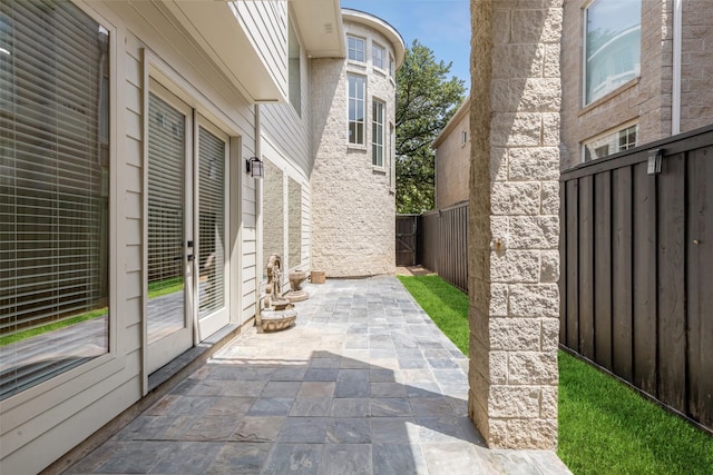 view of patio with french doors