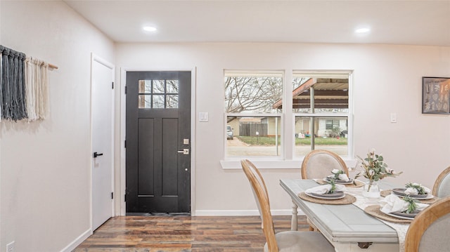 dining room featuring dark hardwood / wood-style floors