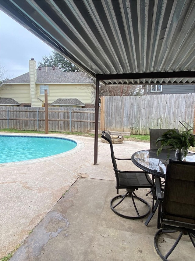 view of pool with a patio area