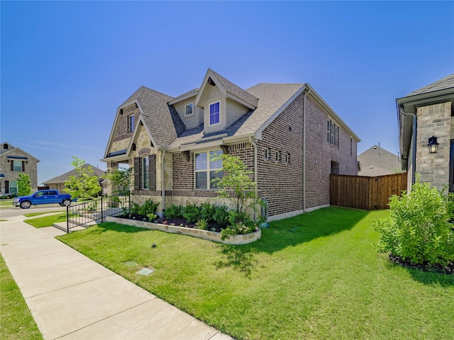 view of front of house with a front yard