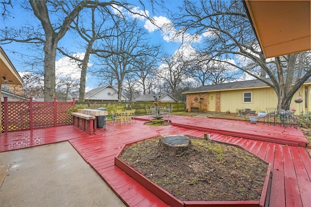 view of wooden deck