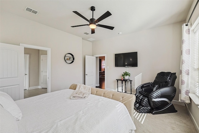 bedroom with ceiling fan