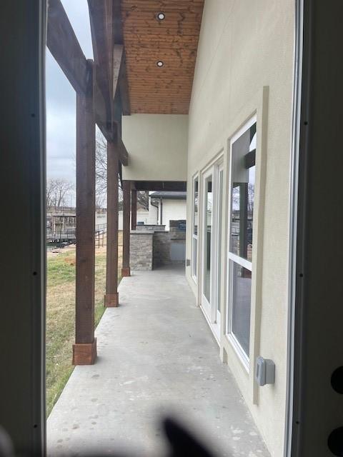 view of patio / terrace featuring exterior kitchen