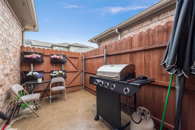 view of patio / terrace with grilling area