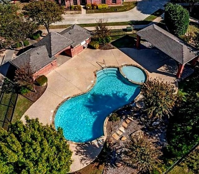 view of pool with a patio area