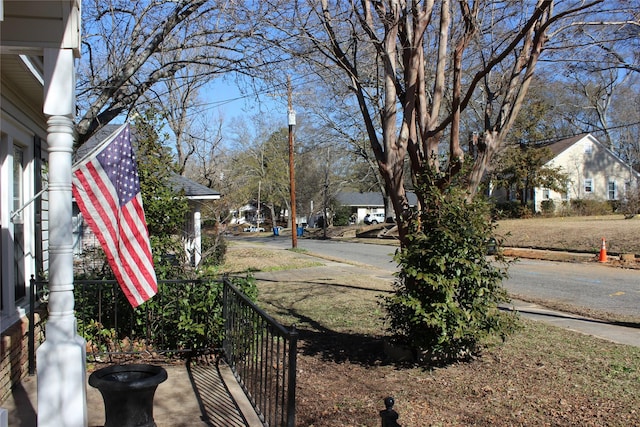 view of yard featuring a porch