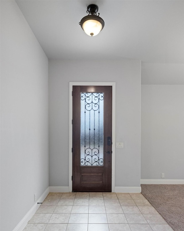 view of tiled entrance foyer