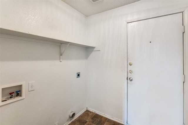 laundry area with hookup for a washing machine, hookup for an electric dryer, and hookup for a gas dryer