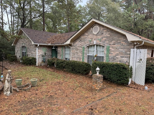 view of single story home