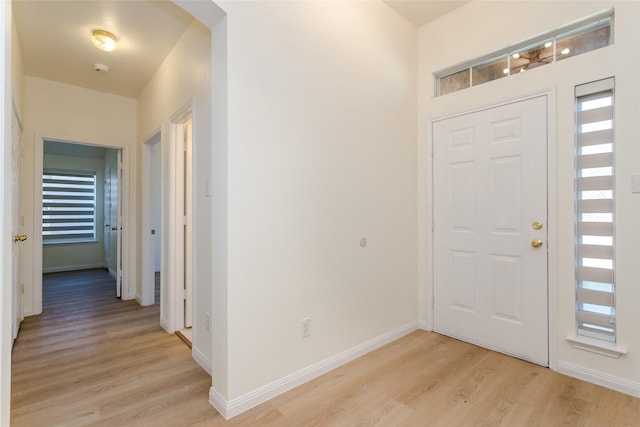 entrance foyer featuring light hardwood / wood-style flooring