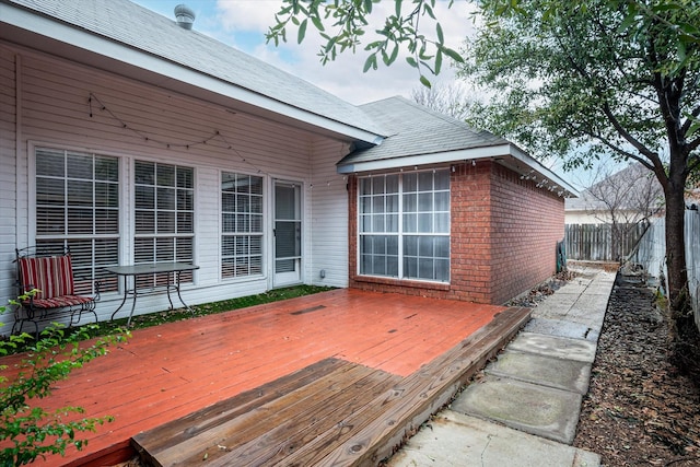 view of wooden deck