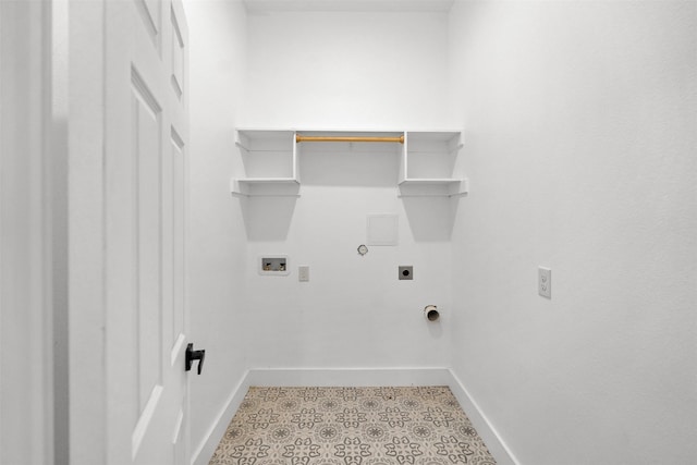 laundry room featuring hookup for a washing machine and hookup for an electric dryer