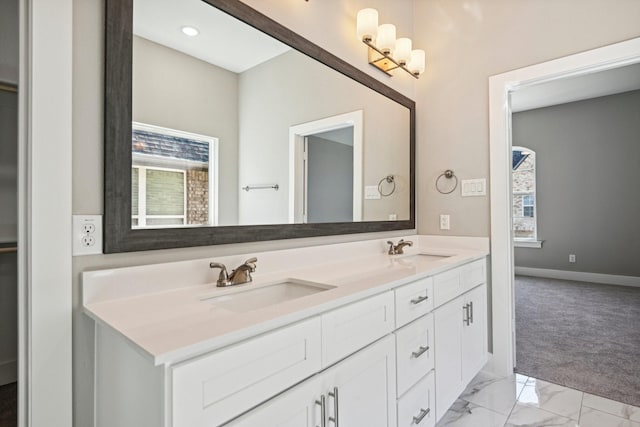 bathroom featuring vanity