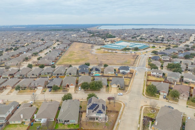 bird's eye view with a residential view