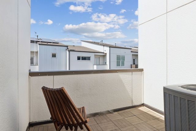 balcony featuring cooling unit