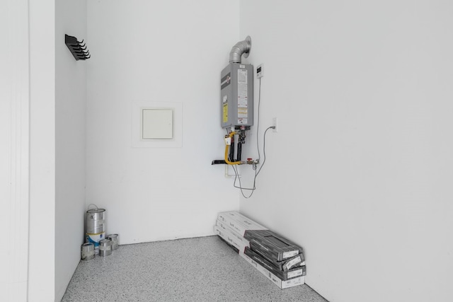 interior space featuring water heater