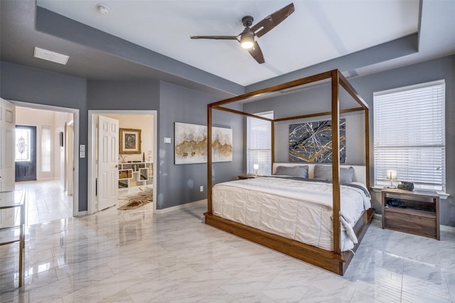 bedroom with ceiling fan