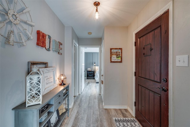 foyer featuring light hardwood / wood-style flooring