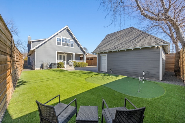 back of property featuring a patio