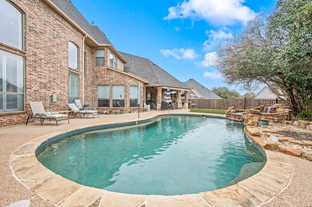 view of pool with a patio area