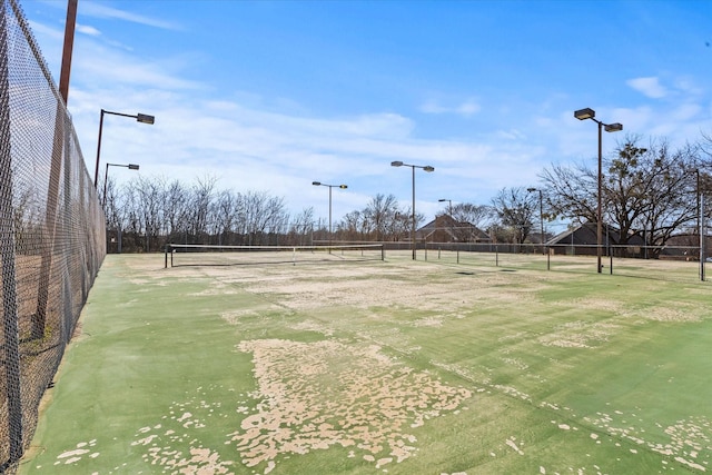 view of tennis court