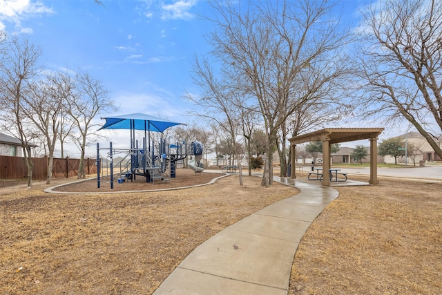 view of jungle gym