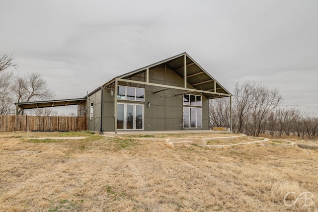 view of rear view of property