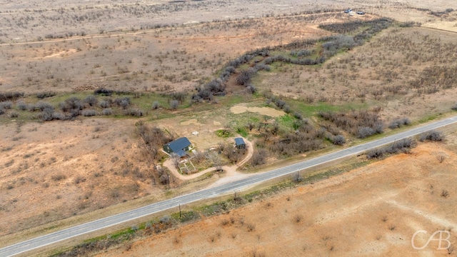 drone / aerial view with a rural view