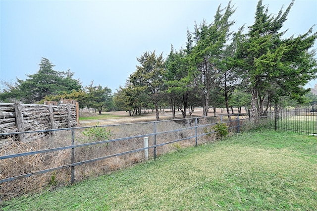 view of yard featuring a rural view