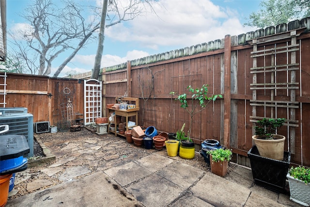 view of patio / terrace with central AC