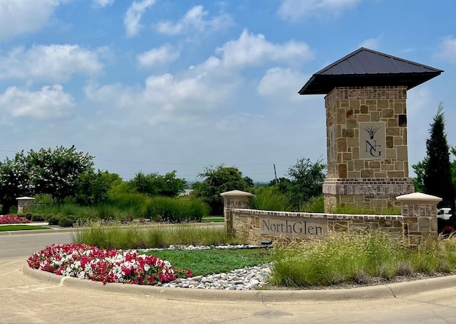 view of community sign