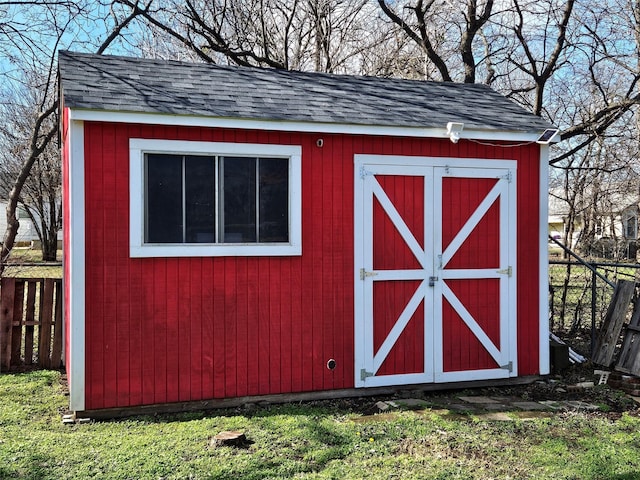 view of outbuilding